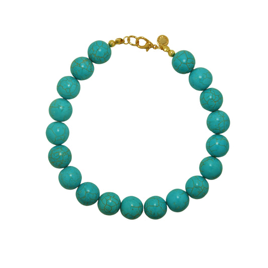 Colar Bolas Turquesa
