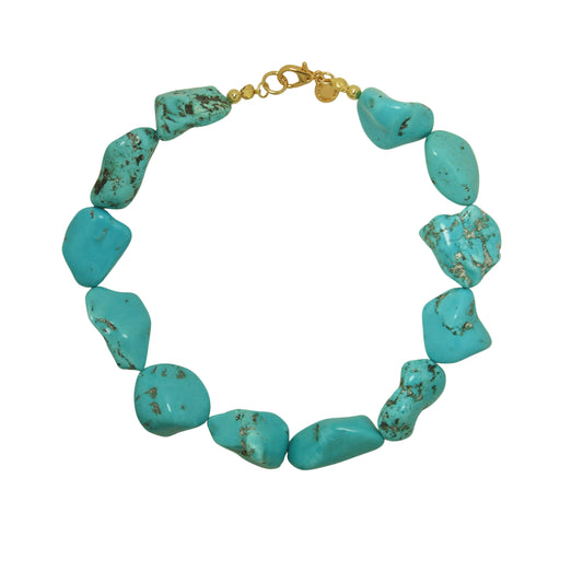 Colar Turquesa Pedra Bruta