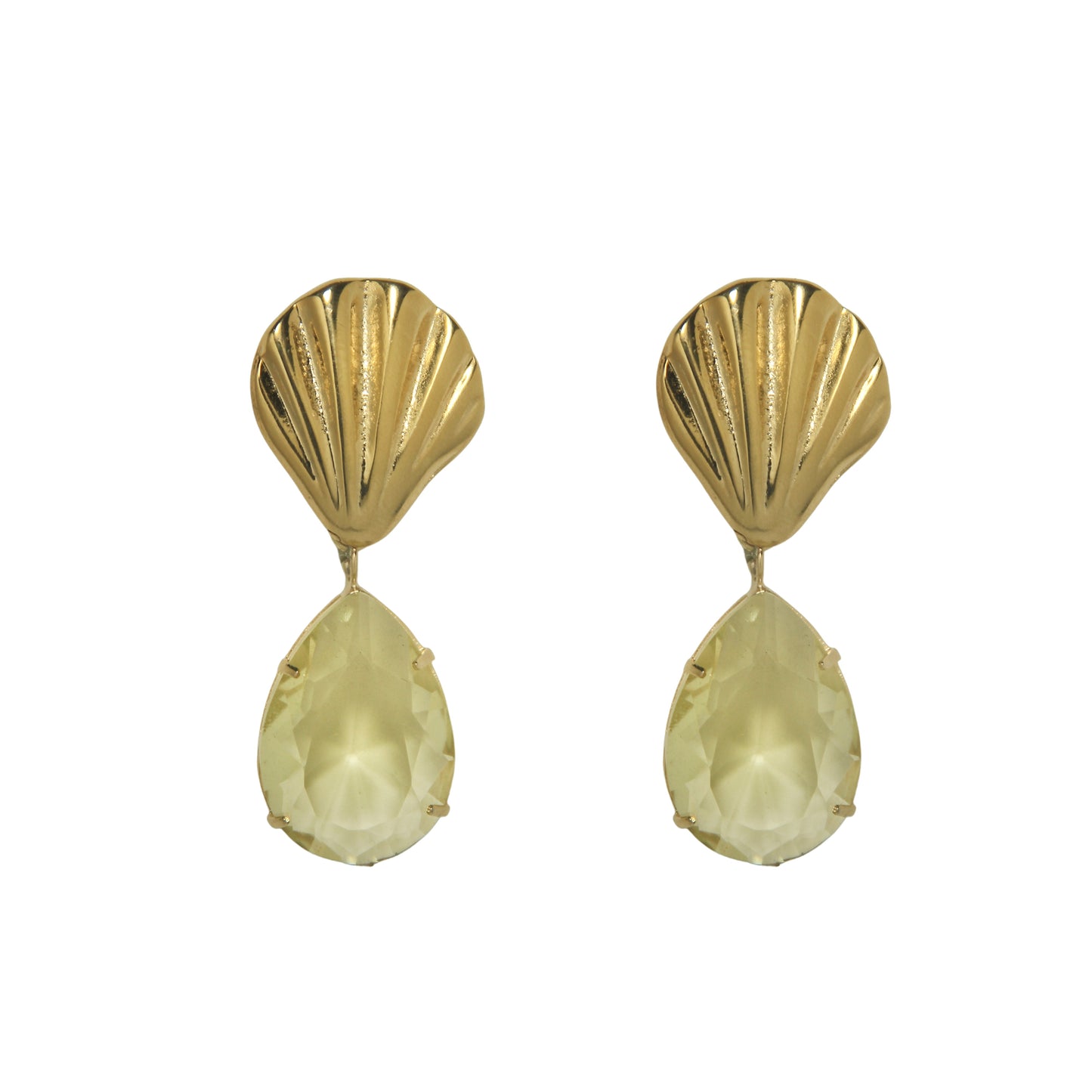 Brinco Concha Pedra Gota