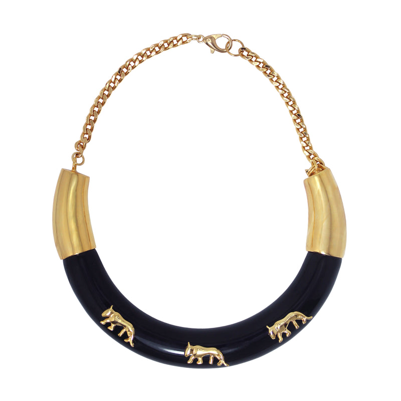 Colar Aro Resina Tigre