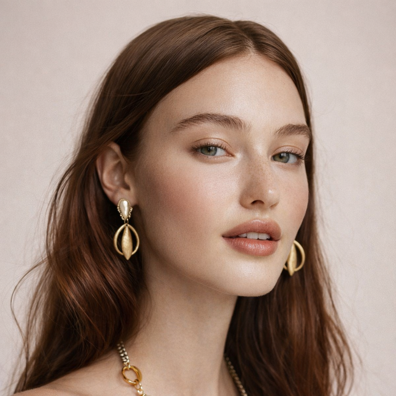 Brinco Duplo Ouro Níquel