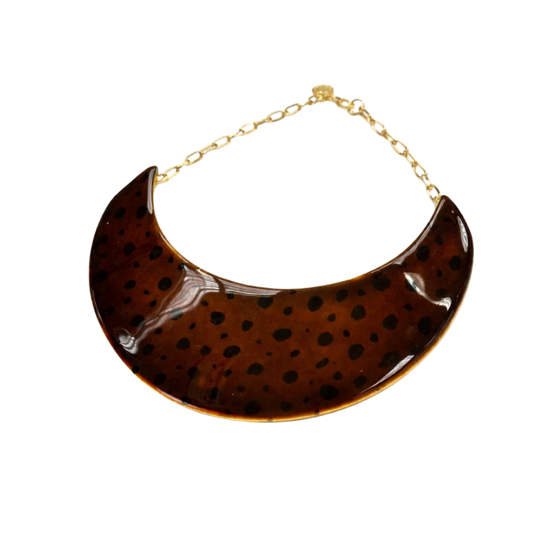 Colar Placa Onça Pintada