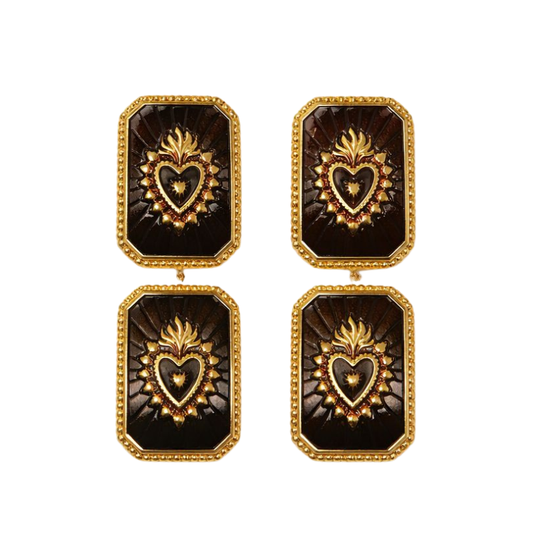 Brinco Duplo Relicário