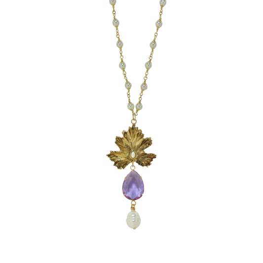 Colar Longo Folha Parreira