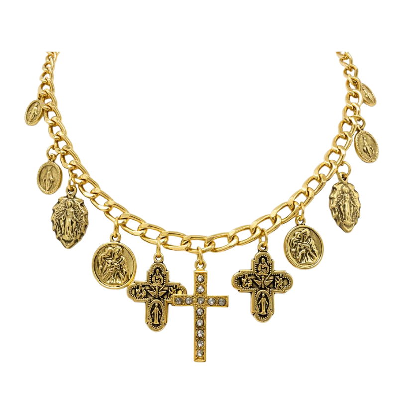 Colar Multi Santos Ouro Vaticano