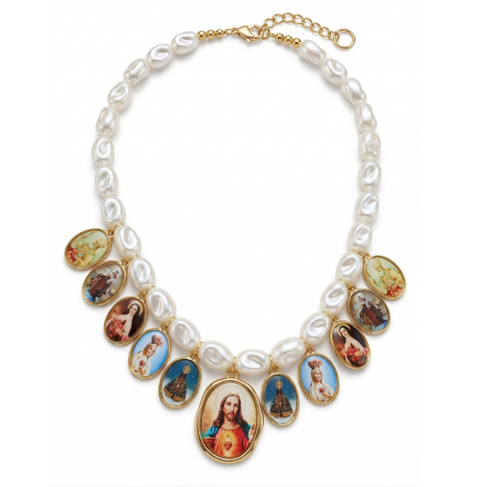 Colar Multi Medalhas Santos