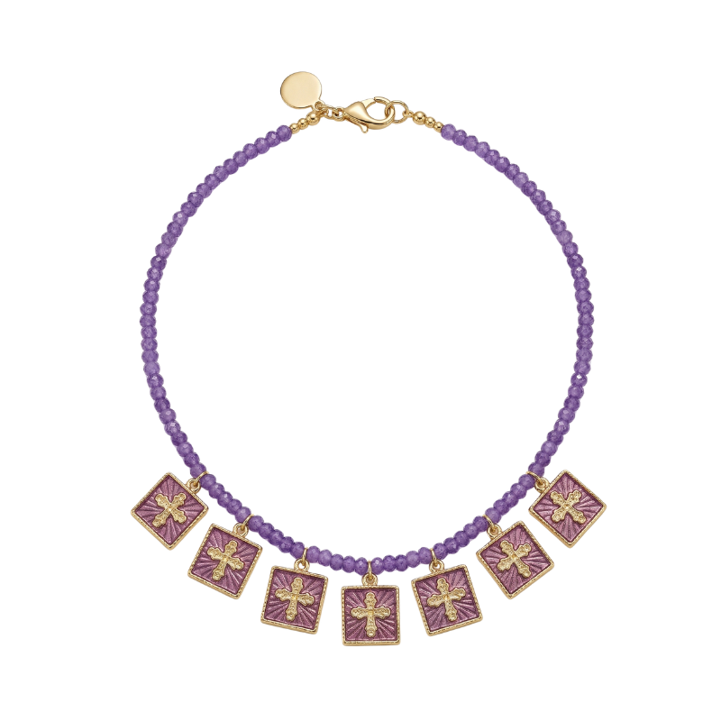 Colar Curto 7 Pingentes Relicário Imperial