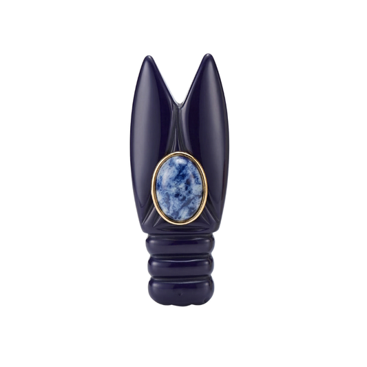 Broche Escaravelho Resina Pedra Natural