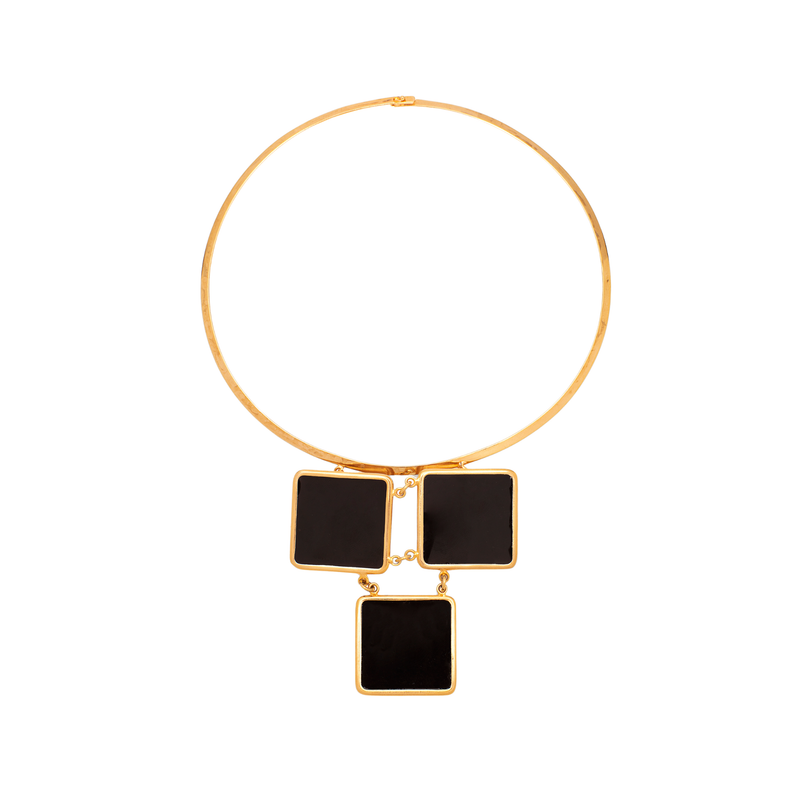 Colar Art Deco Quadrado
