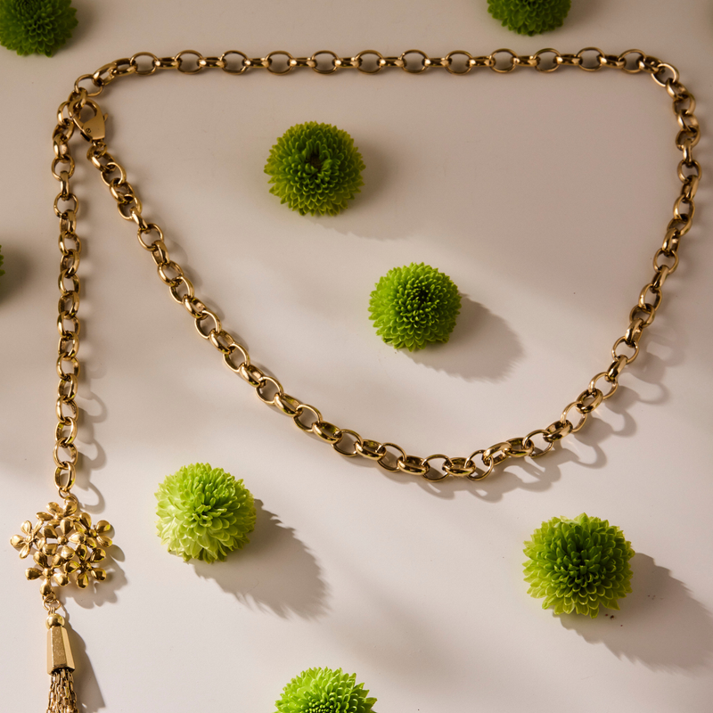 Cinto Tassel Corrente Bouquet