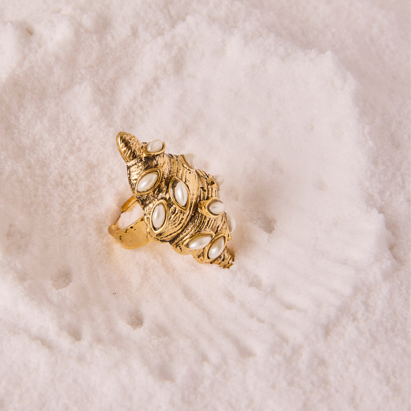 Anel Caracol Pérola
