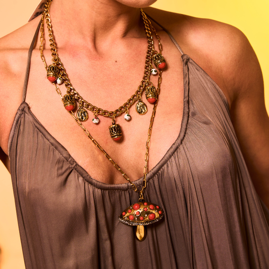 Colar Longo Cogumelo